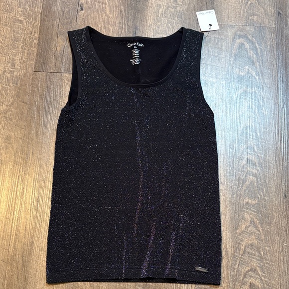 Calvin Klein Sparkling Black Tank Top - Picture 1 of 5